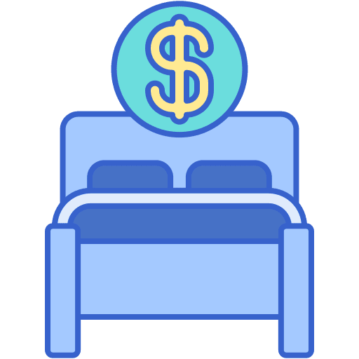 Accomodation hotel room resort icon