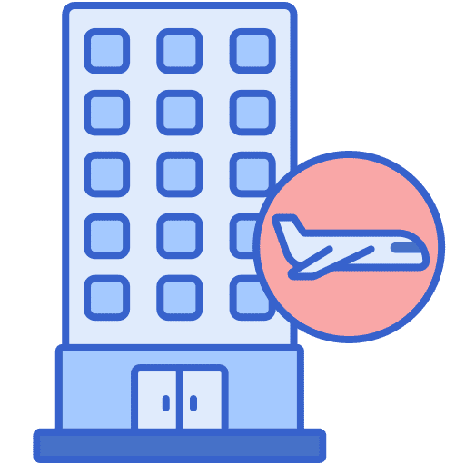 Airport hostel report register icon