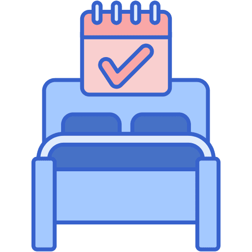 Booking time and date hotel booking icon