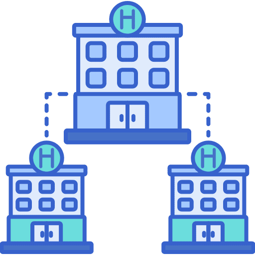 Hotel accomodation franchise hotel icon