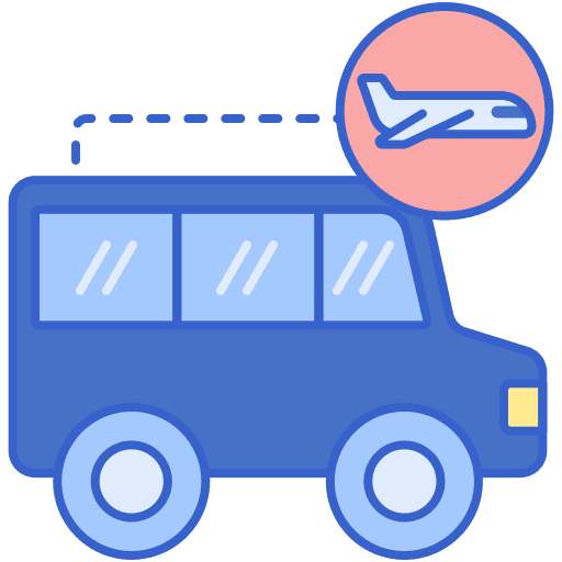 Shuttle shuttle transportation airport icon