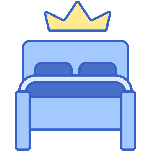 Suite resort hotel bed icon