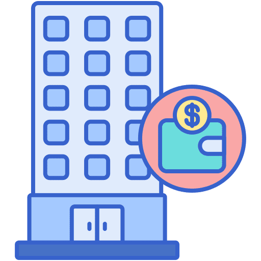 Budgeting budgeting hotel coin icon