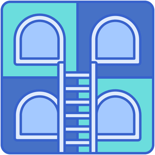 Capsule hotel hostel bed sleep icon