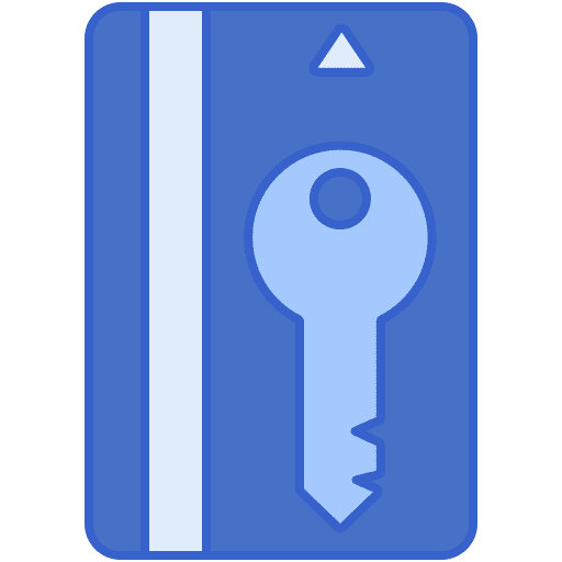 Card key hotel security access icon