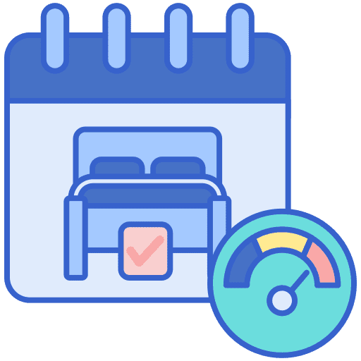 Overbooked search calendar searching icon