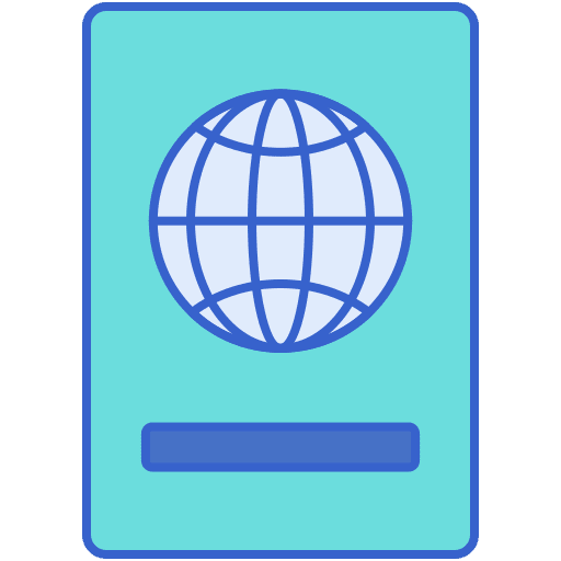 Passport technology passport identification icon