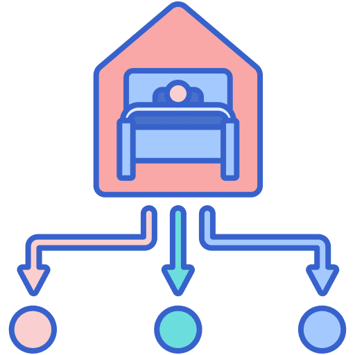 Room allocation room resort icon