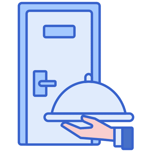 Room service staff room service amenities icon