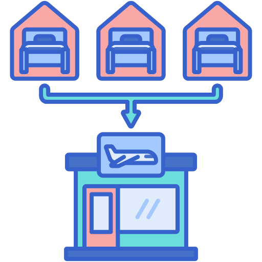 Rooms accomodation hostel check icon