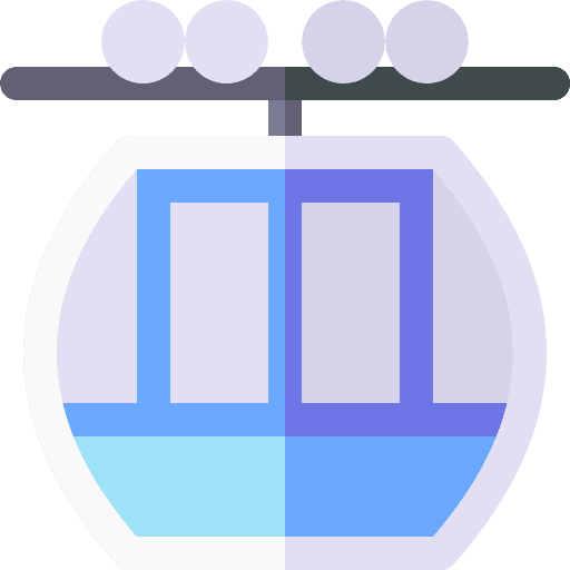 Cable car vehicle ski lift chairlift icon Cable car vehicle ski lift chairlift icon