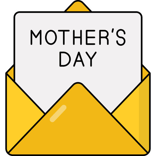 Letter communications mothers day miscellaneous icon Letter communications mothers day miscellaneous icon