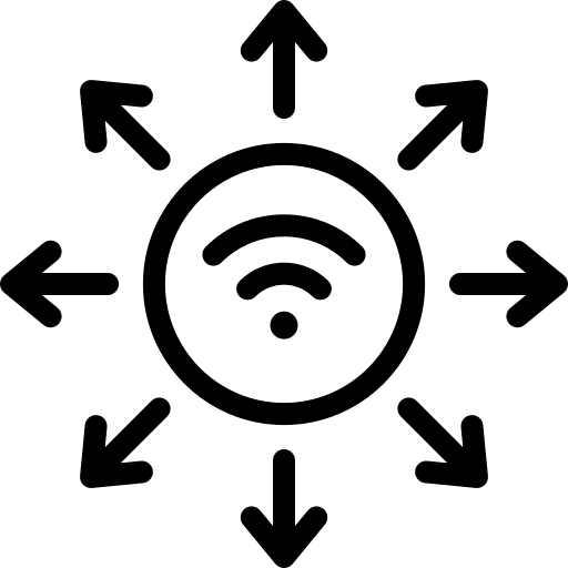 Wifi connection coverage internet icon