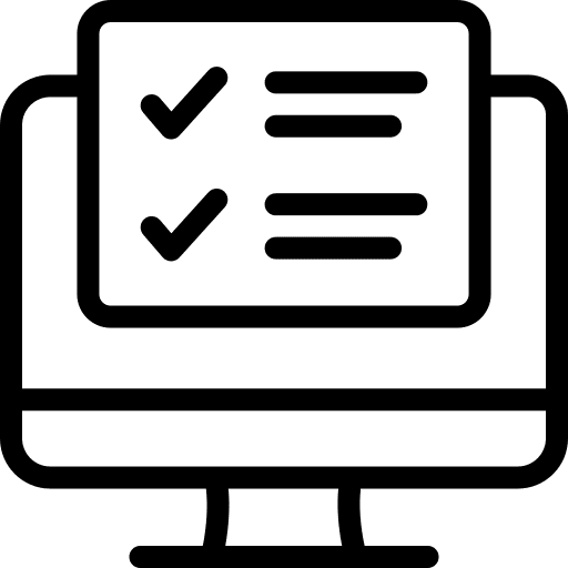 Exam check list success computer icon