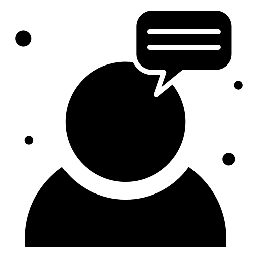 User user message speech bubble icon
