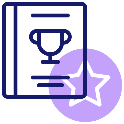Best seller reward education book icon