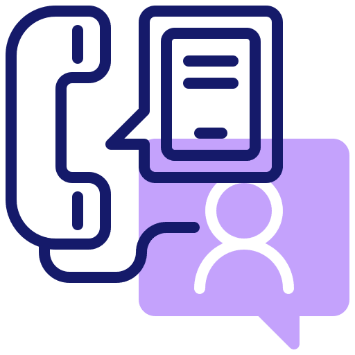 Customer service telephone book communications icon