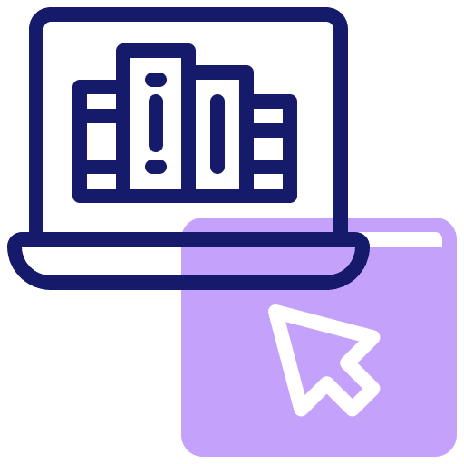 Online library digital book education icon Online library digital book education icon