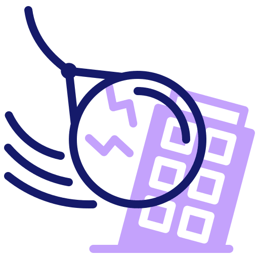 Demolition construction and tools construction building icon