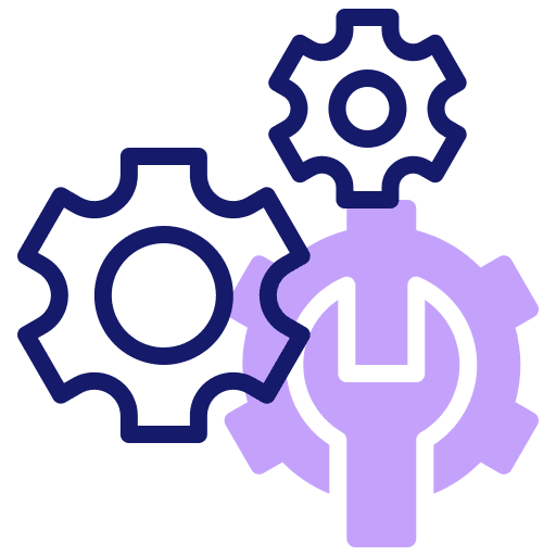 Gear industry cogwheel wrench icon Gear industry cogwheel wrench icon