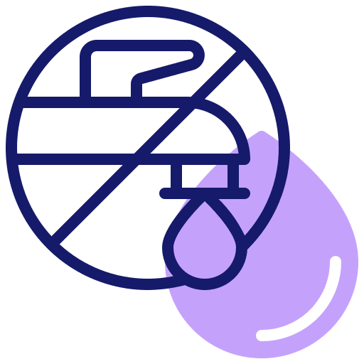 No water no water prohibition signaling icon No water no water prohibition signaling icon