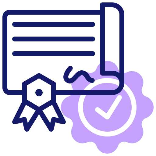 Certificate contract legal certification icon