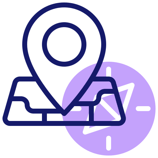 Maps compass placeholder location icon