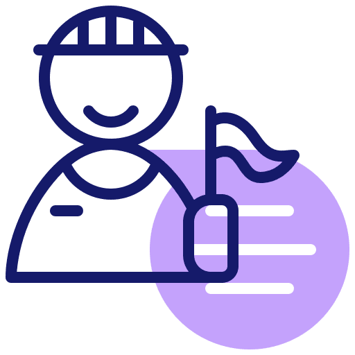 Tour guide man communications user icon Tour guide man communications user icon
