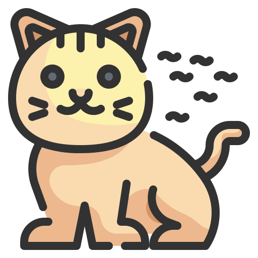 Cat feline healthcare and medical allergen icon