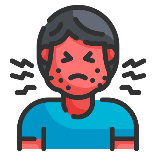 Edema sick edema face icon