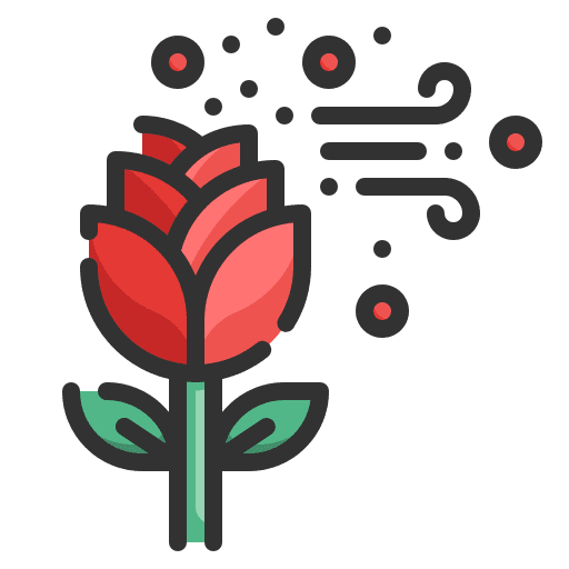 Pollen flower itching allergy icon Pollen flower itching allergy icon