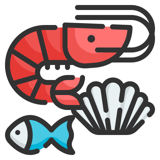 Seafood fish animal shell icon