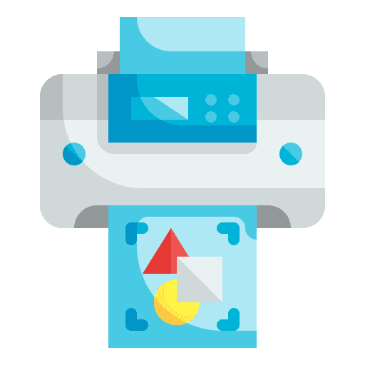 Printer print scan paper icon