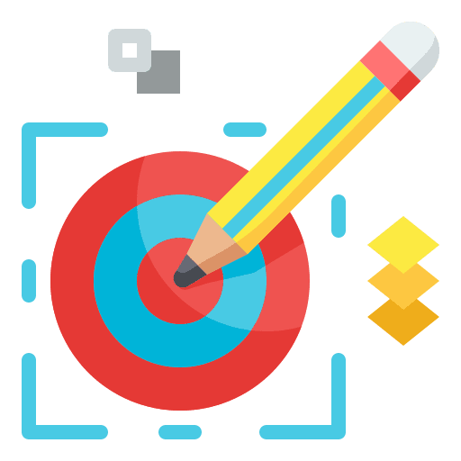 Target targeting design pencil icon