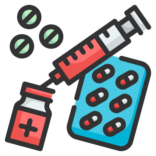Vaccine drug medical anesthesia icon Vaccine drug medical anesthesia icon