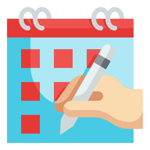 Calendar event time and date date icon