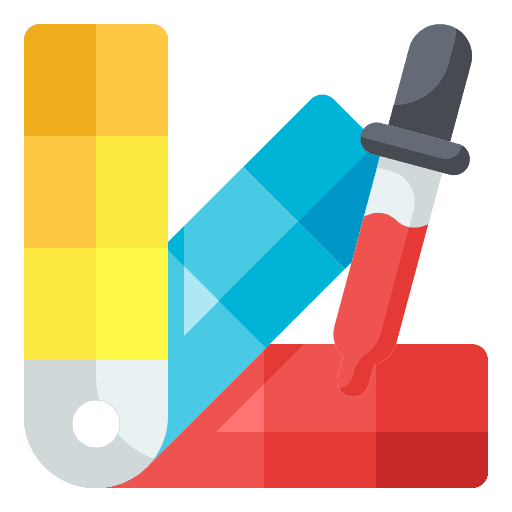 Palette dropper drop art and design icon Palette dropper drop art and design icon
