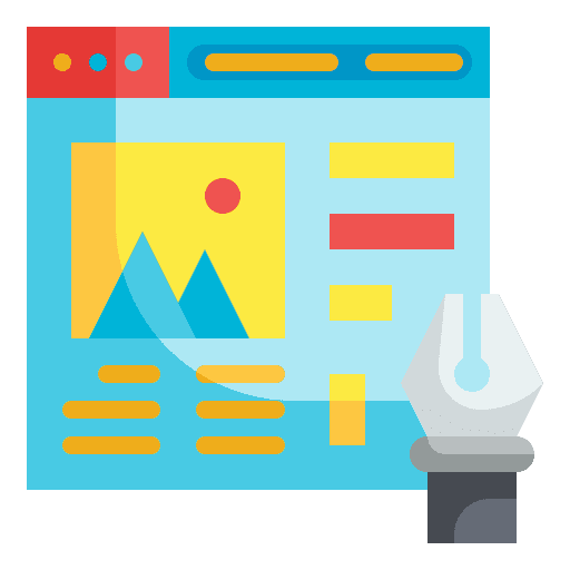 Website screen art and design interface icon Website screen art and design interface icon
