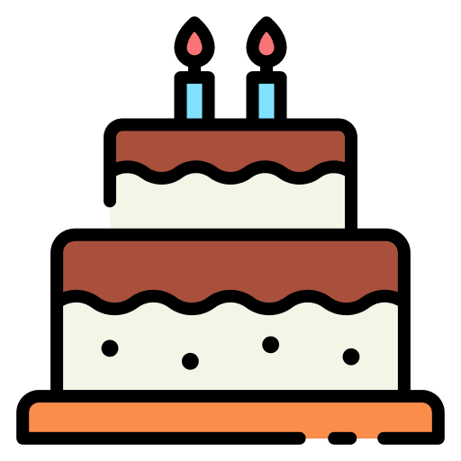 Birthday cake birthdays birthday cakes food icon