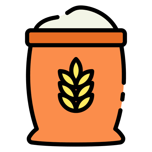 Flour ingredient slice food and restaurant icon