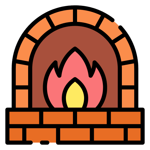 Stone oven oven tools and utensils fire icon