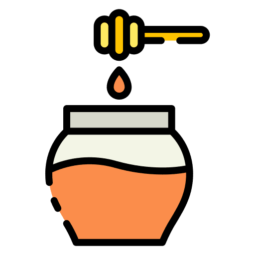 Honey pot honey jar bee icon Honey pot honey jar bee icon