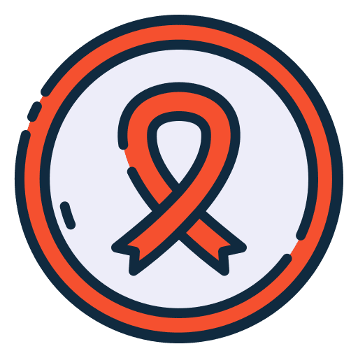Aids breast cancer awareness day shapes and symbols icon