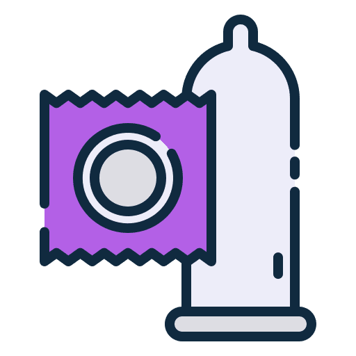 Condom healthcare and medical prophylactic safety icon