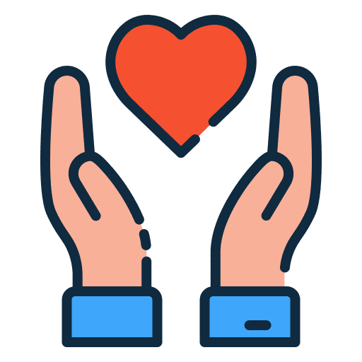 Kindness help love charity icon
