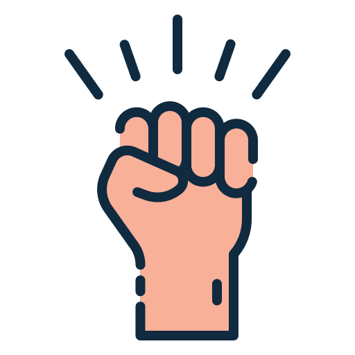 Protest power courage autonomy icon