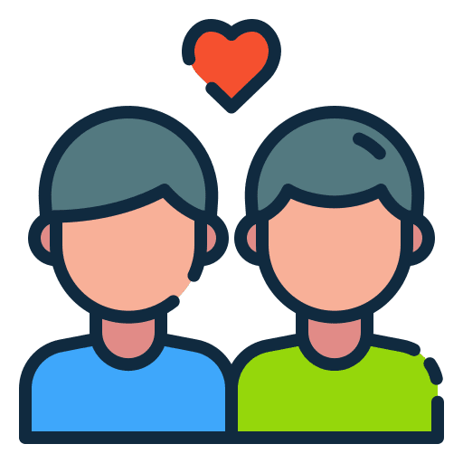 Same sex romance shapes and symbols couple icon Same sex romance shapes and symbols couple icon