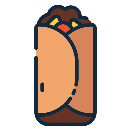 Burrito food and restaurant tortilla burrito icon Burrito food and restaurant tortilla burrito icon
