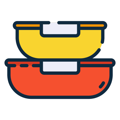 Tupper lunch box food package go green icon