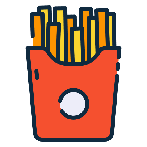French fries french fries junk food restaurant icon French fries french fries junk food restaurant icon
